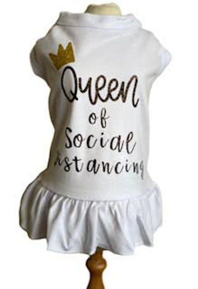 King/Queen of Social Distancing - Color: White | Pack Of: 1