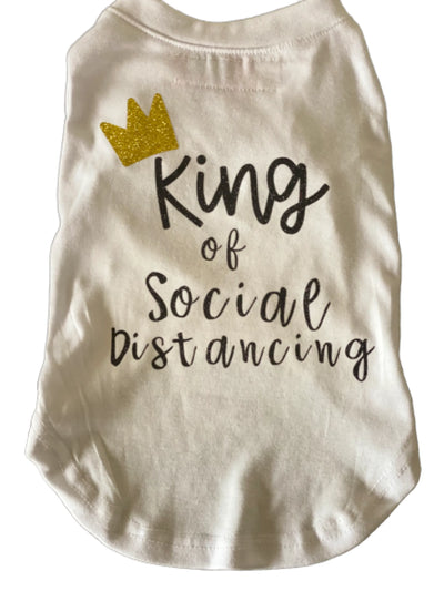 King/Queen of Social Distancing - Color: White | Pack Of: 1
